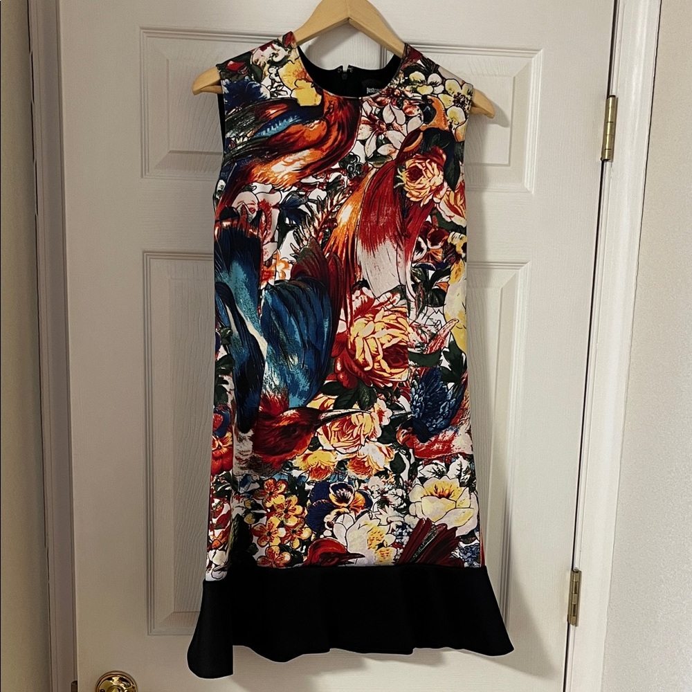 Just Cavalli Vibrant Multicolor Floral Midi Dress